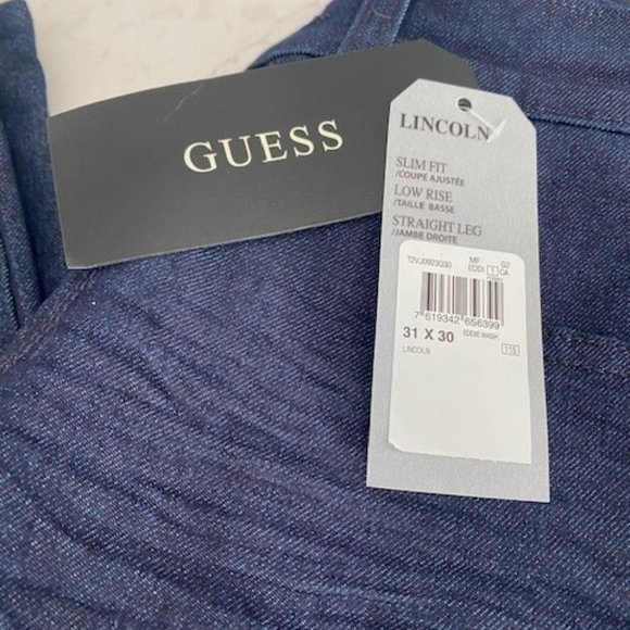 NEW Guess Lincoln Slim Straight Jeans - Picture 3 of 4